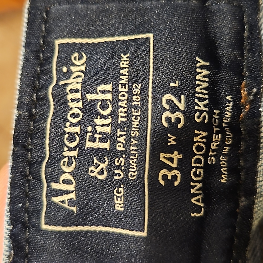 Abercrombie & Fitch Langdon skinny washed Jeans. Men's